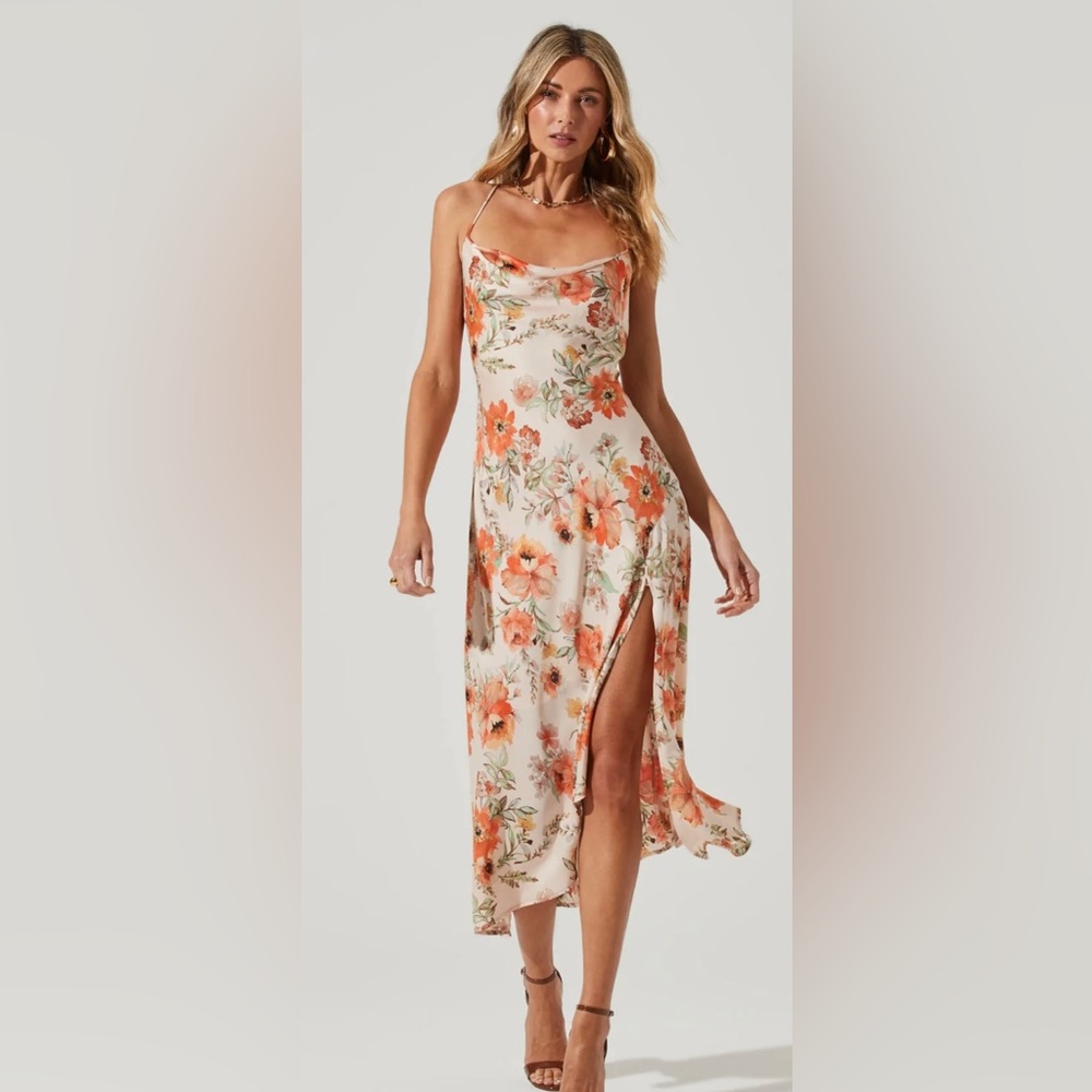 Gaia floral midi dress